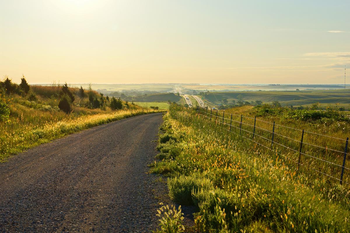 Country road in Kansas