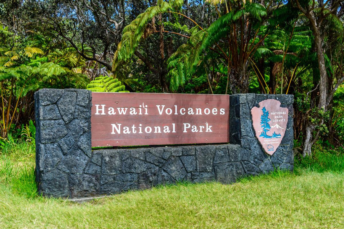 Sign at Hawaii Volcanoes National Park