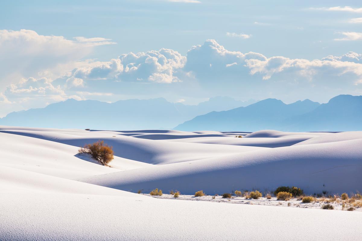 White sands with dramatic clouds