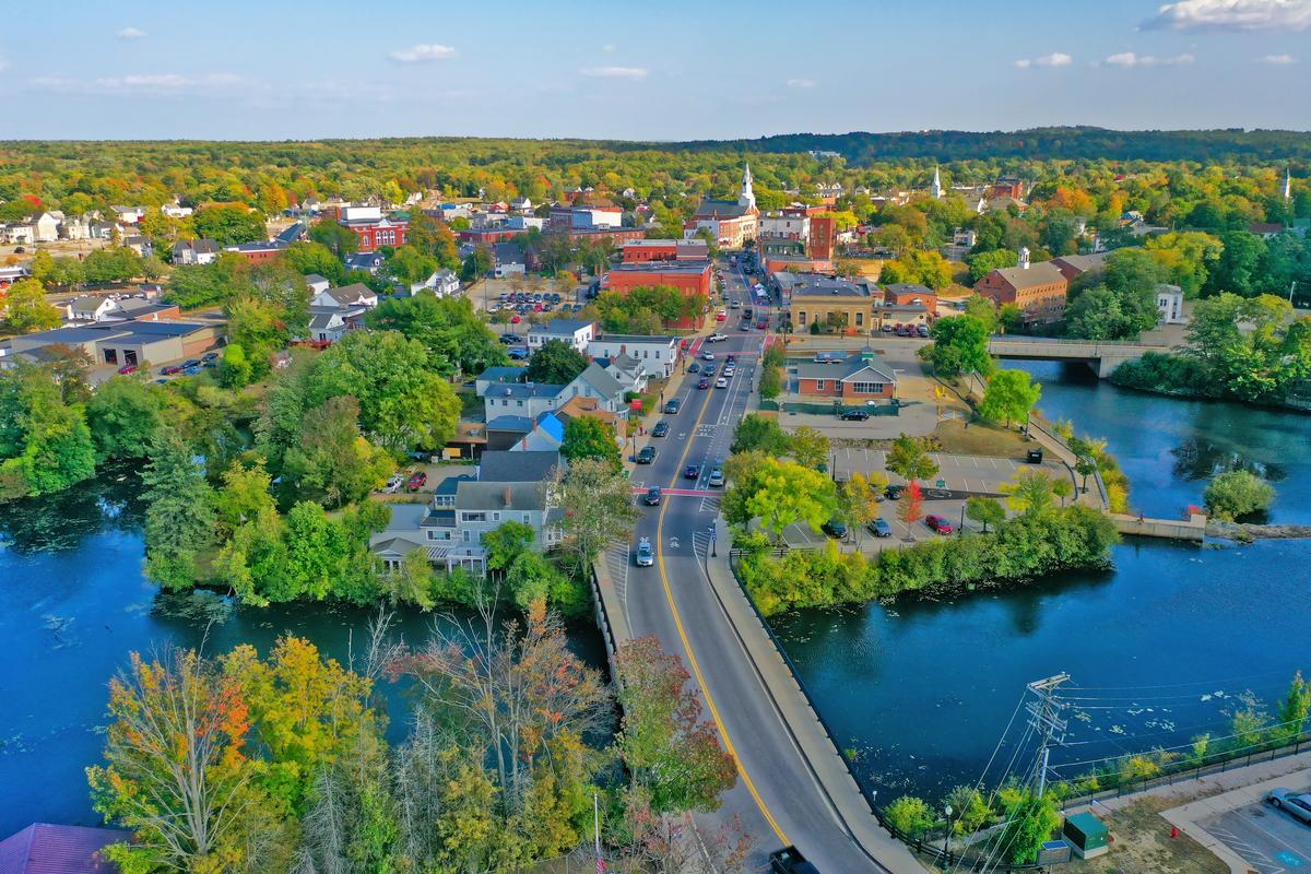 Downtown Rochester, NH During The Fall