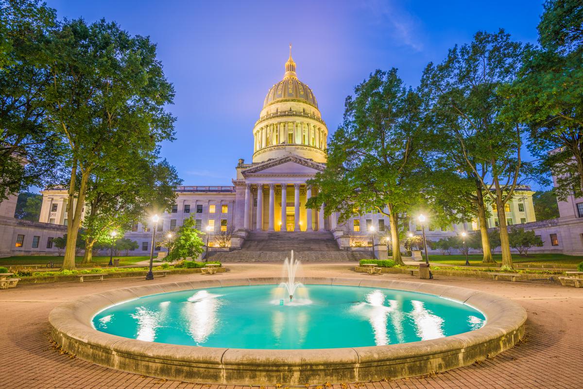 Admiring West Virginia State Capitol in Charleston