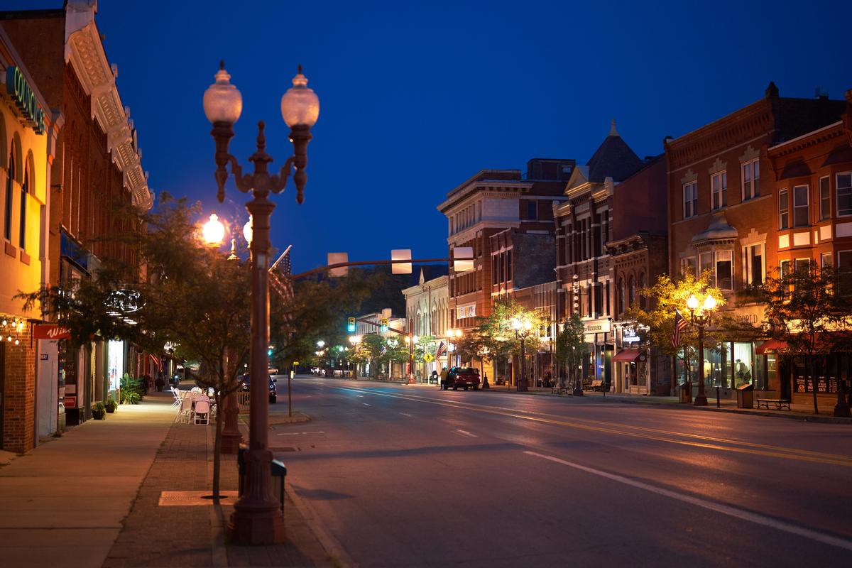 Downtown Franklin. I strolled here at night