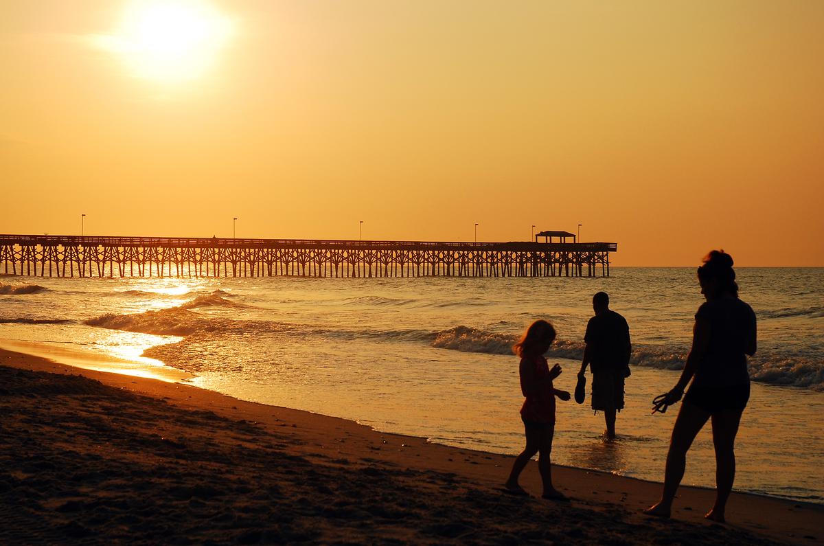 Enjoying a Myrtle Beach sunset
