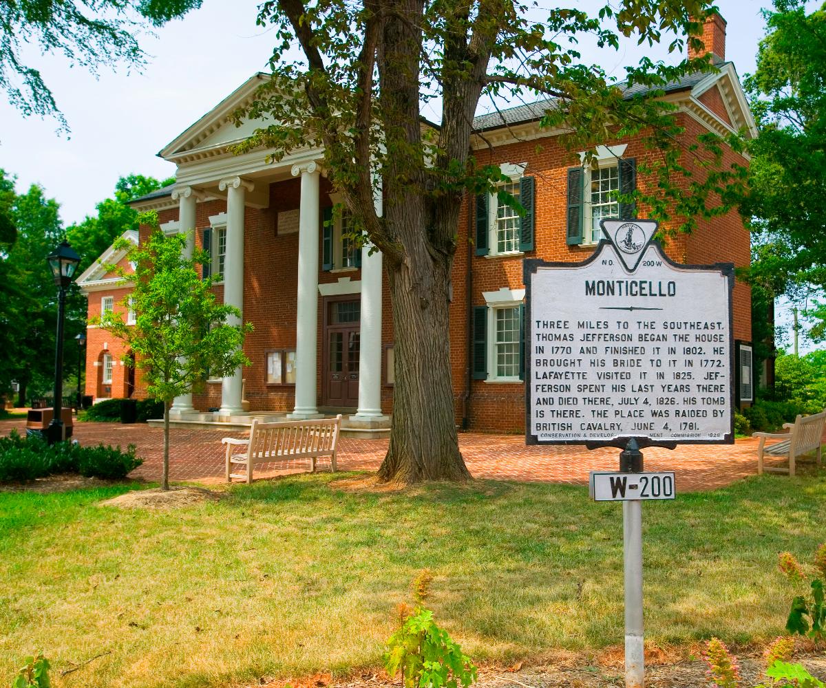 Visiting the home of President Thomas Jefferson in Charlottesville