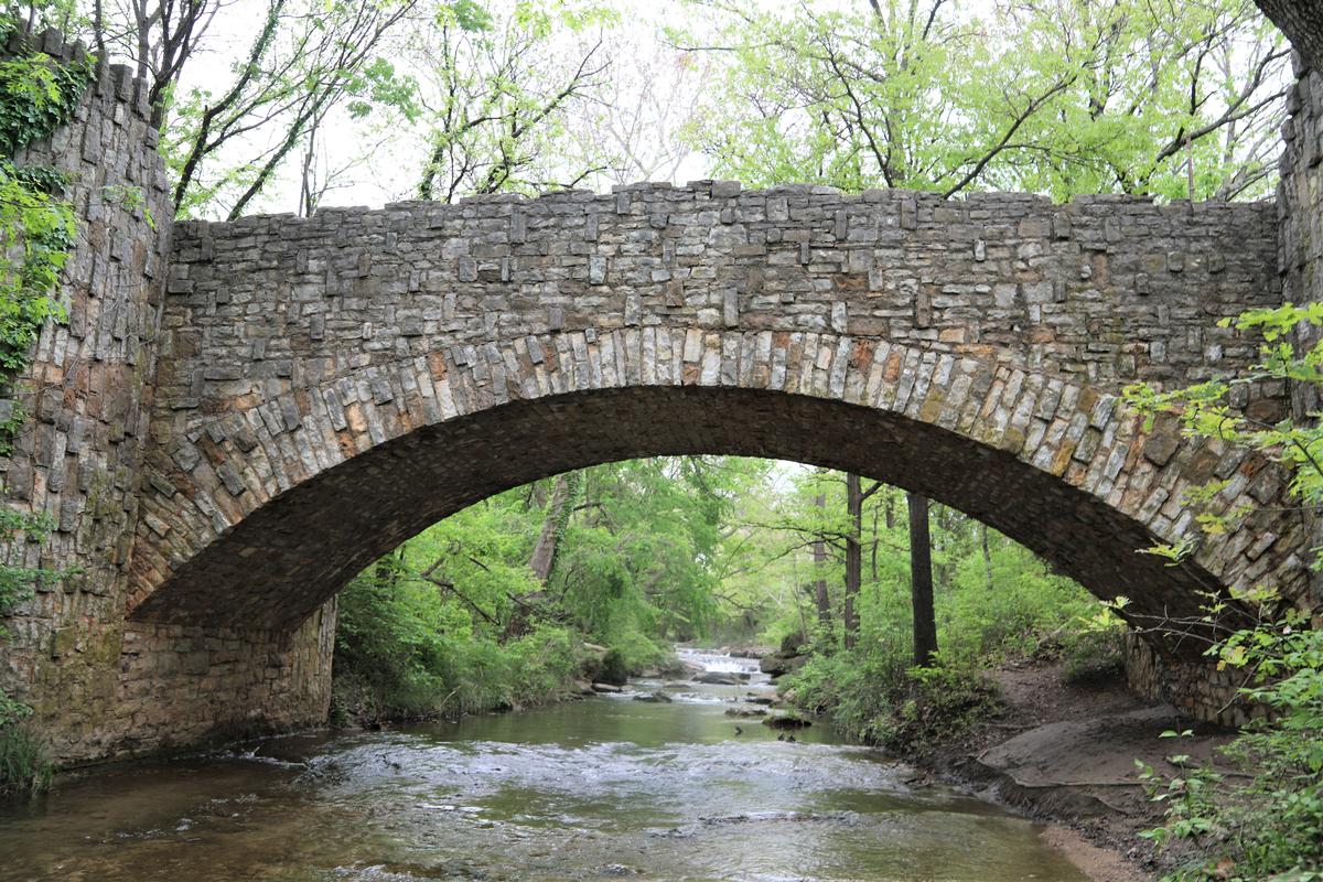 Lincoln Bridge Over a Stream in the Chickasaw National Recreation Area
