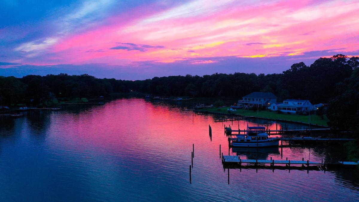 Chesapeake Beach at sunset
