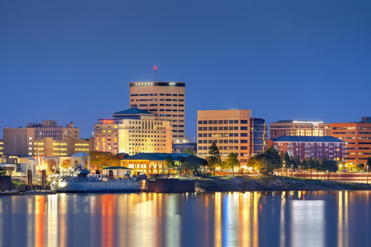 Evansville at night