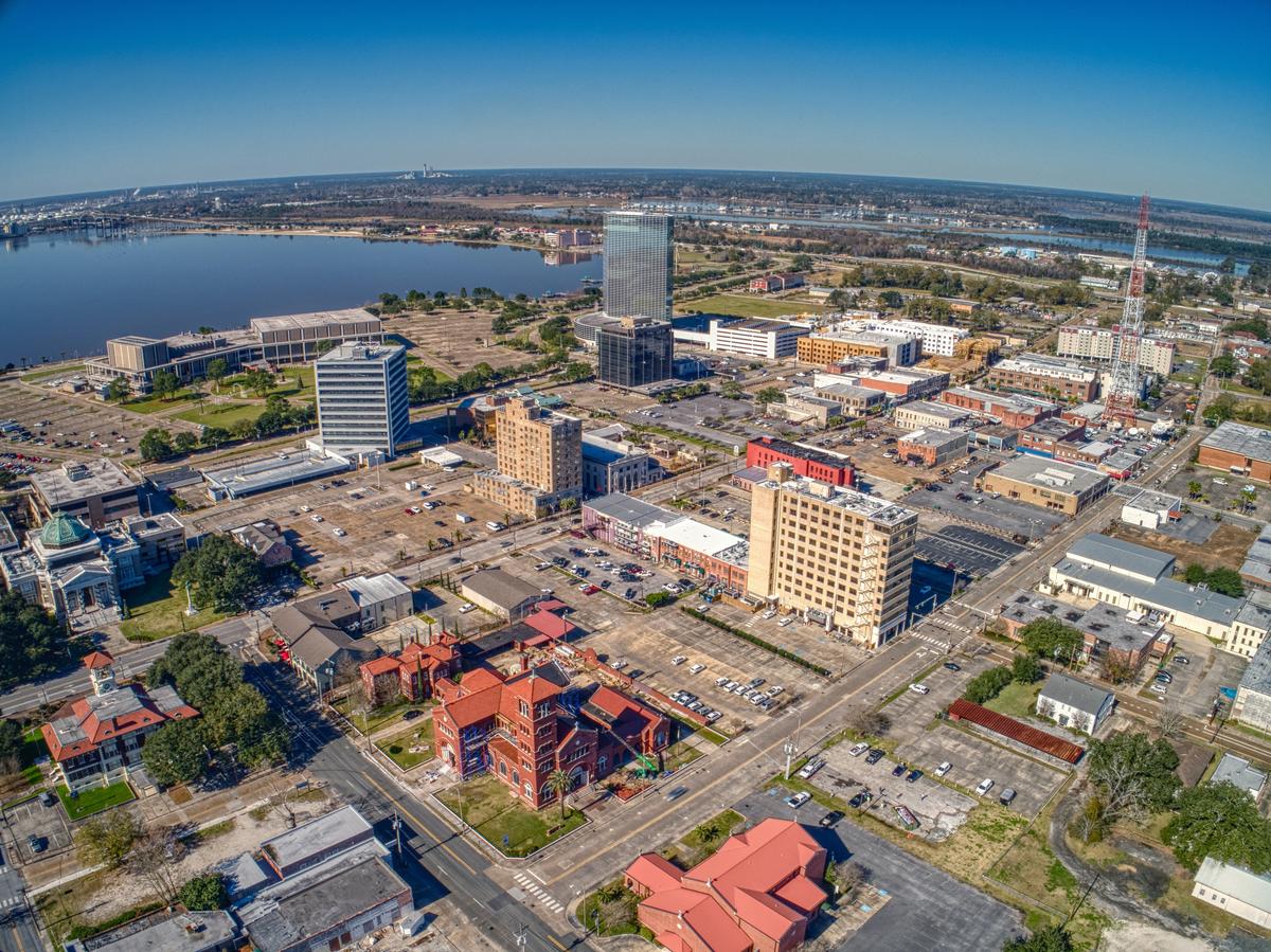 Lake Charles in Eastern Louisiana