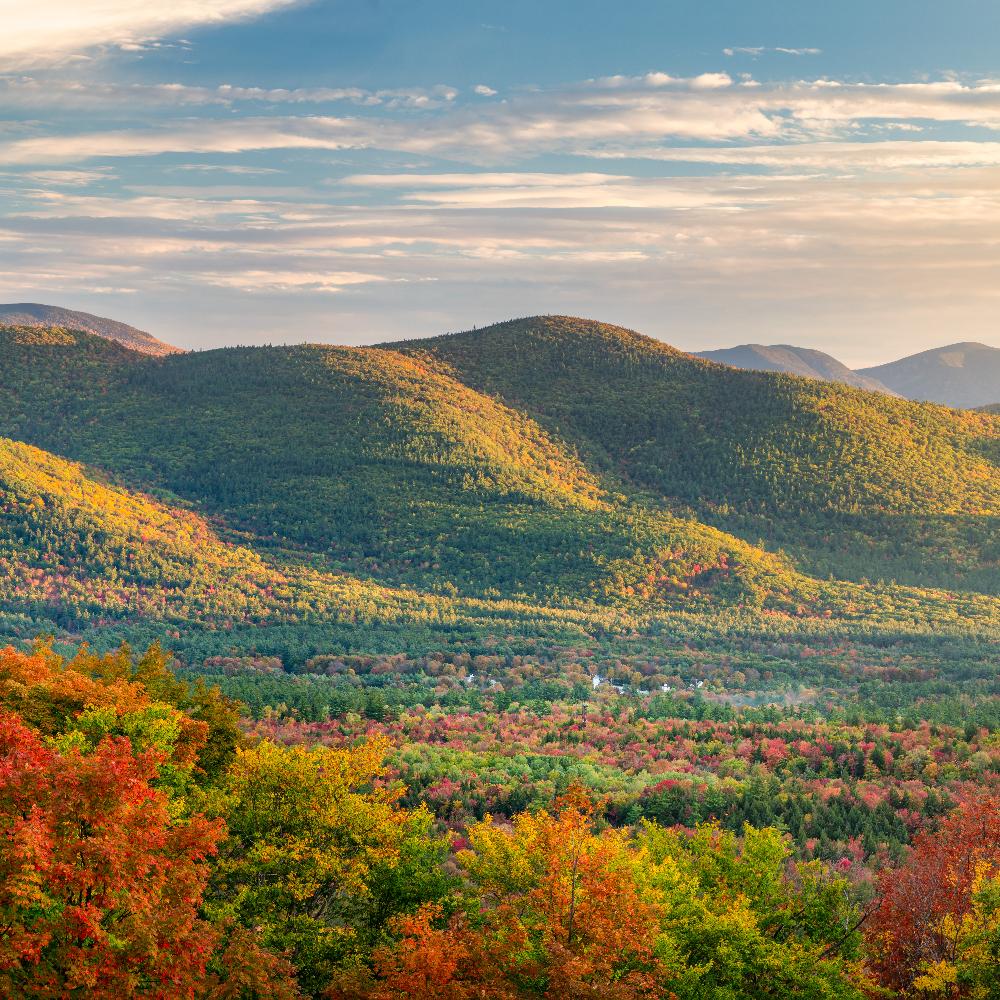 Bear Notch Road in the White Mountain national Forest in the fall