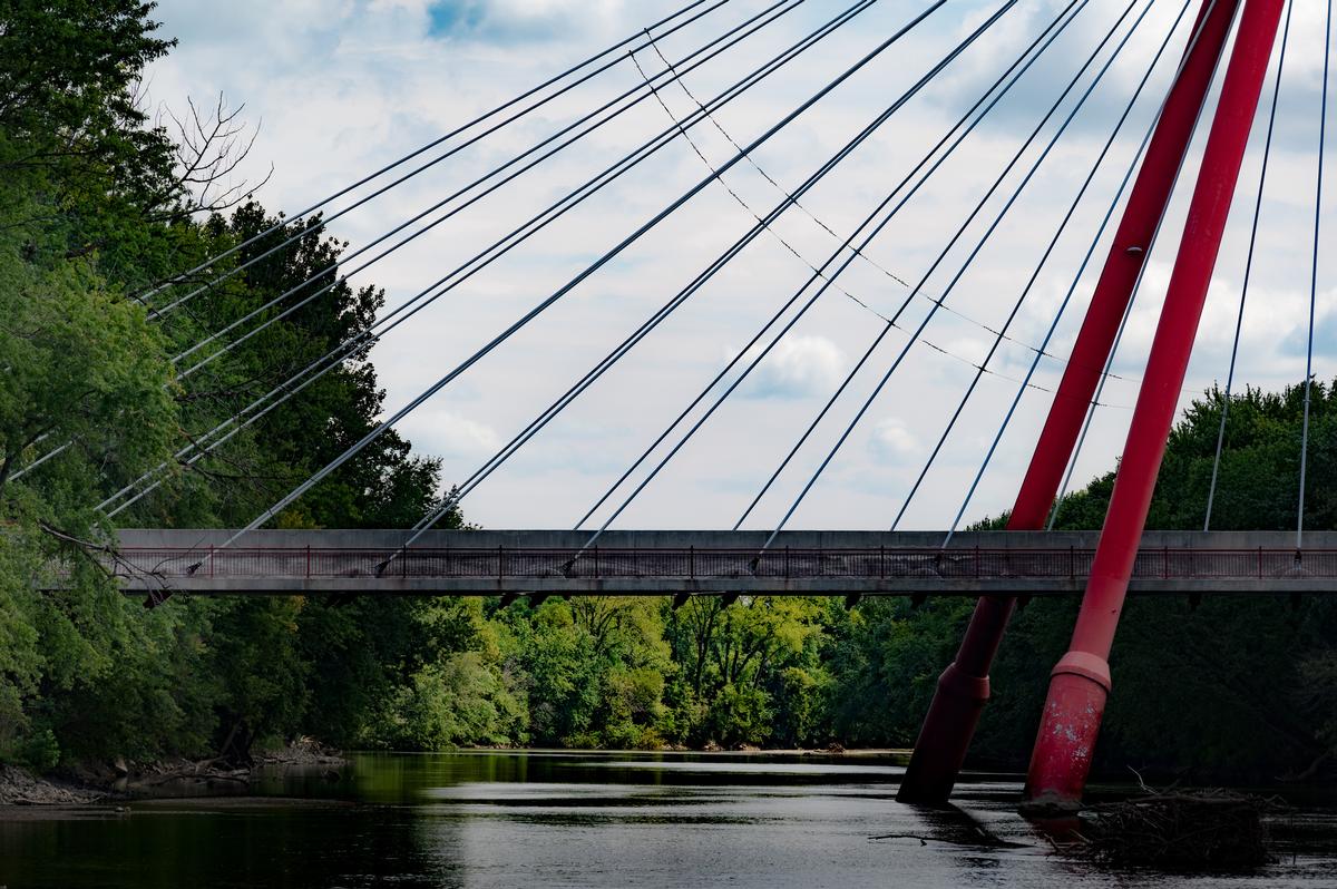 Bridge and and railroad in Columbus Indiana
