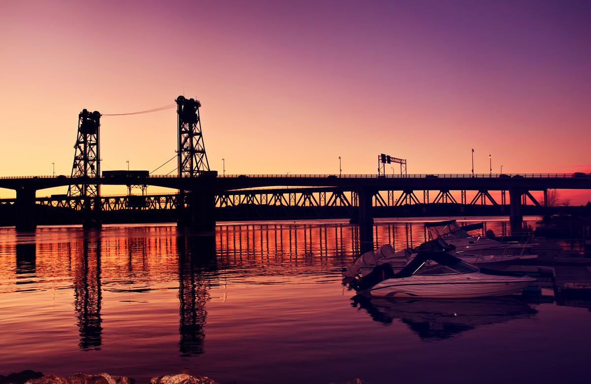 Bridge over Kennebec River in Bath