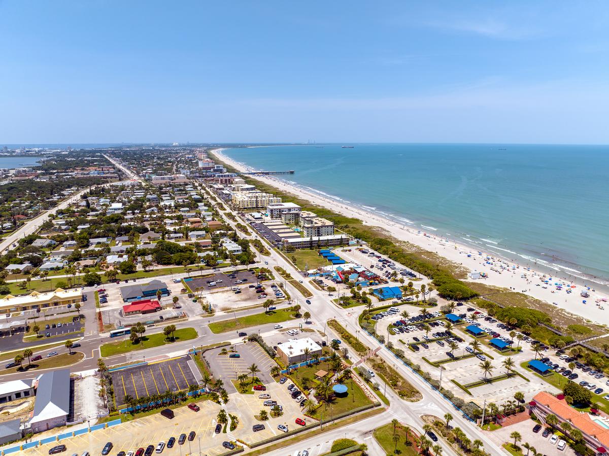 Aerial view of Cocoa beach