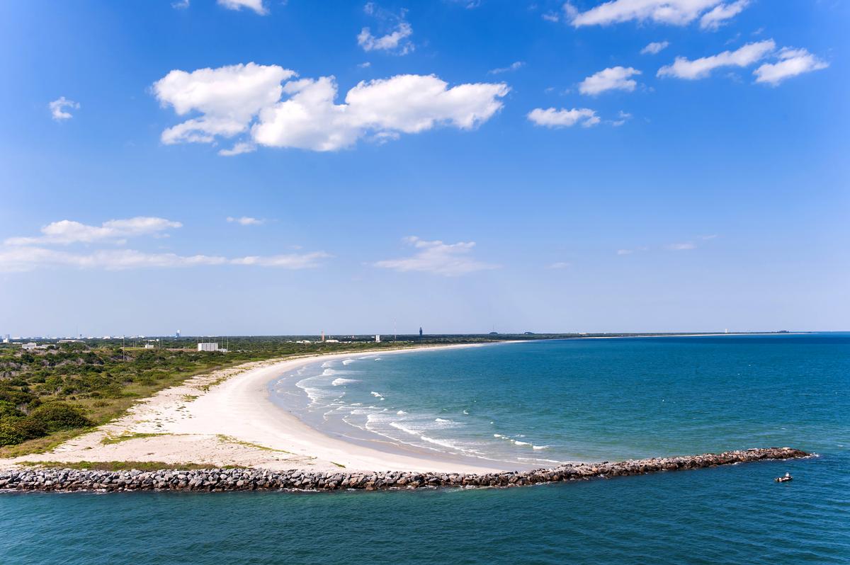 Sandy beach in Cape Canaveral, Florida