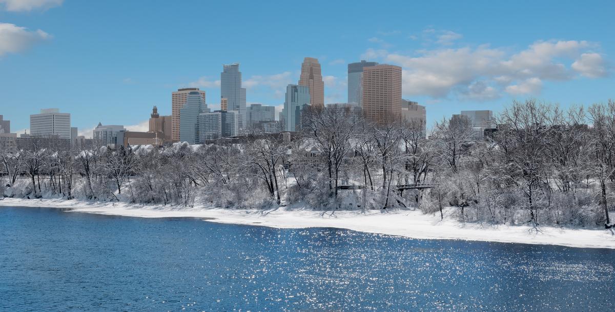 Minneapolis winter view