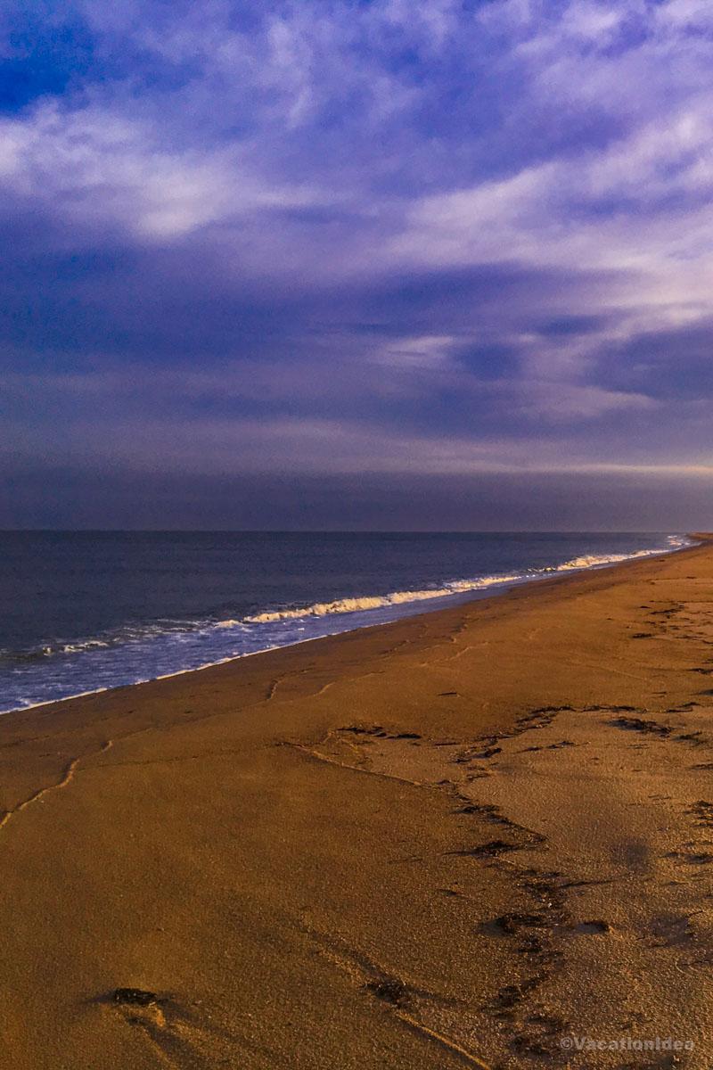 My photo of the beach at sunset