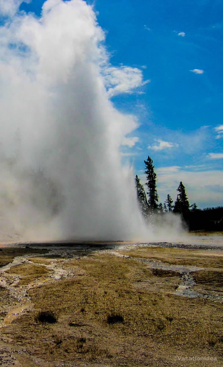 My husband took this stunning photo of a geyser eruption. Please Pin it