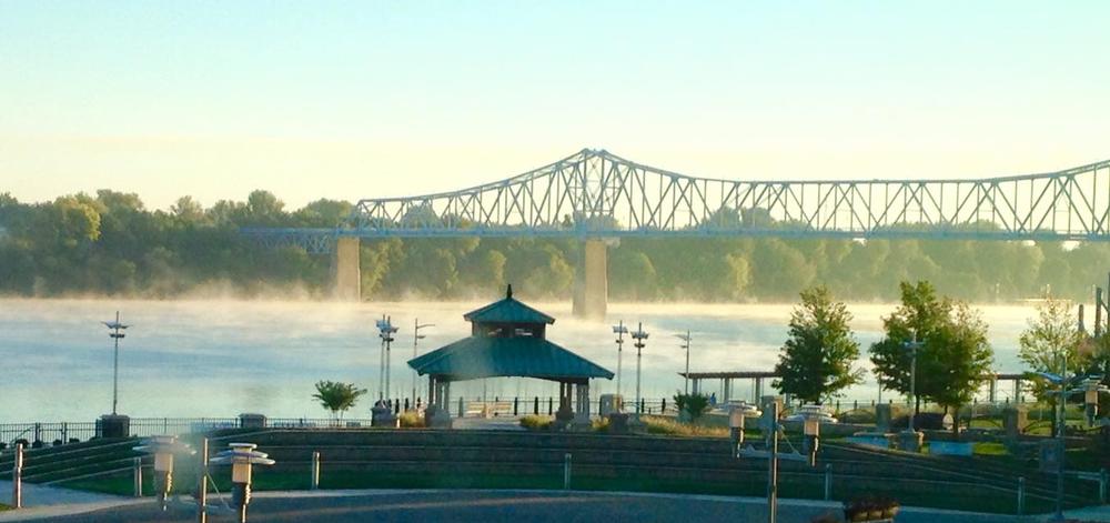 Savor local barbecue and walk along scenic riverfront attractions in summer.