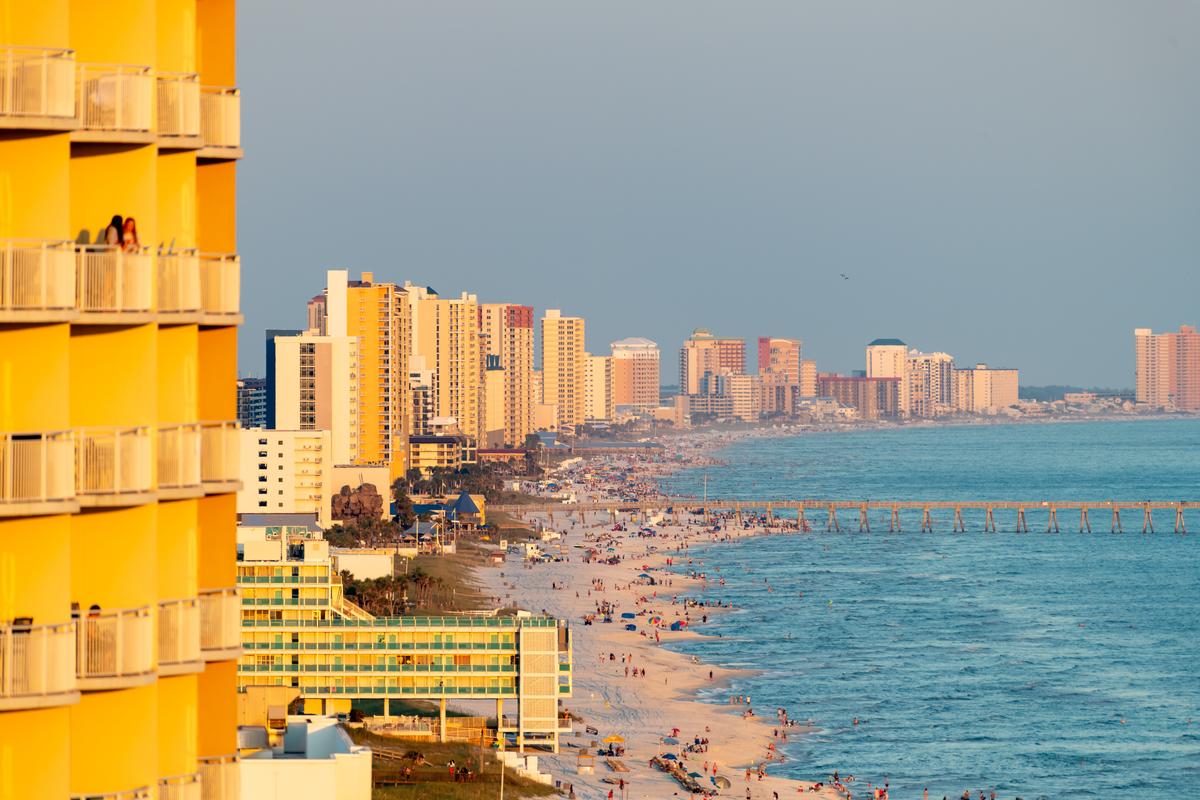 Panama City Beach at sunset