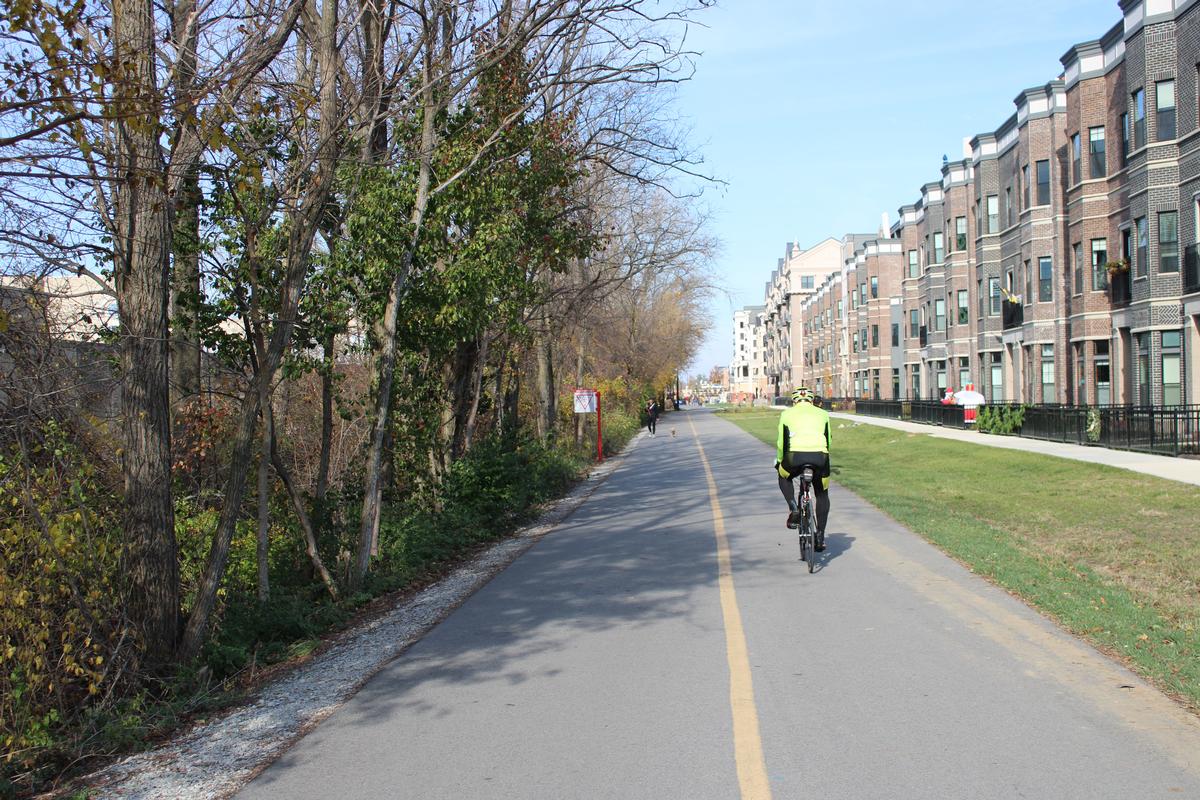 Monon Greenway Path by bike, Carmel