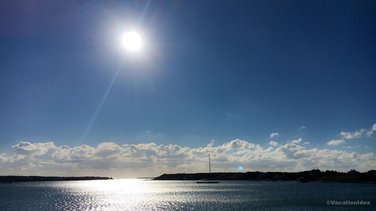 My photo of the Atlantic with a sailboat
