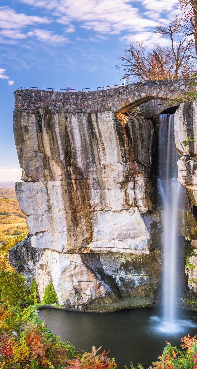 Lookout Mountain, Georgia, USA at High Falls during autumn.
