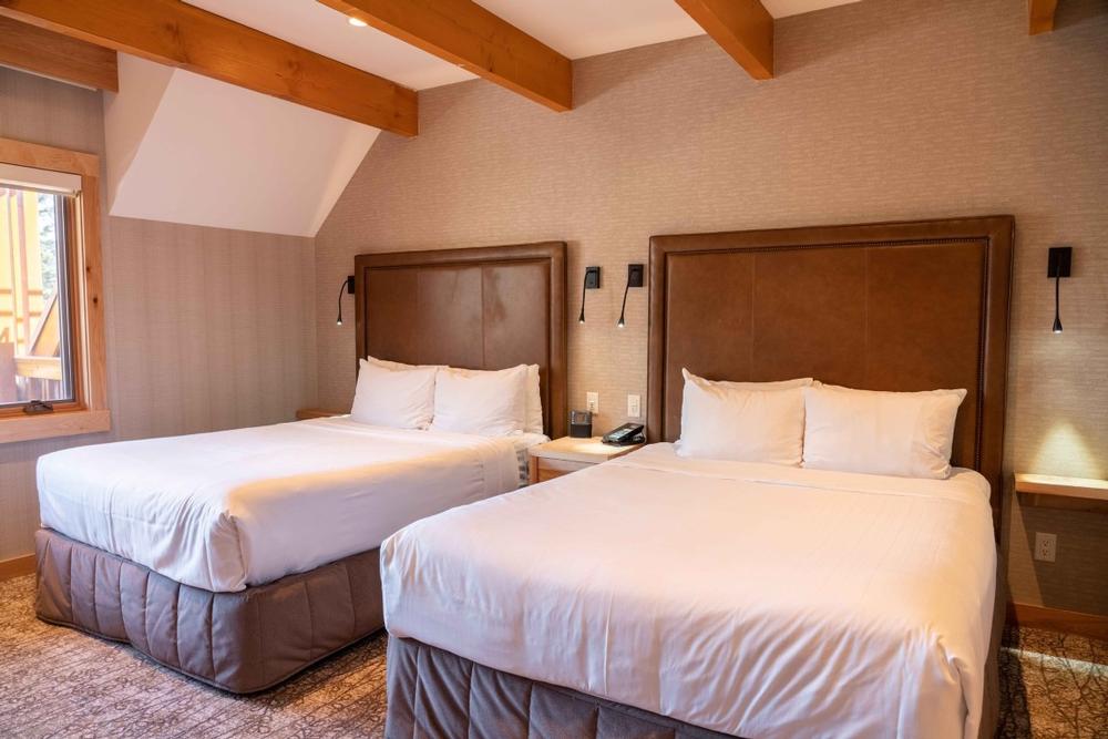 Stay in cozy mountain accommodations and admire breathtaking scenic views.