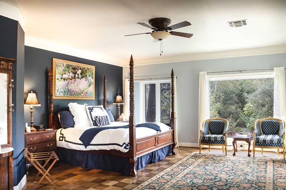 Stroll under cypress trees or admire serene creek views on your romantic getaway.
