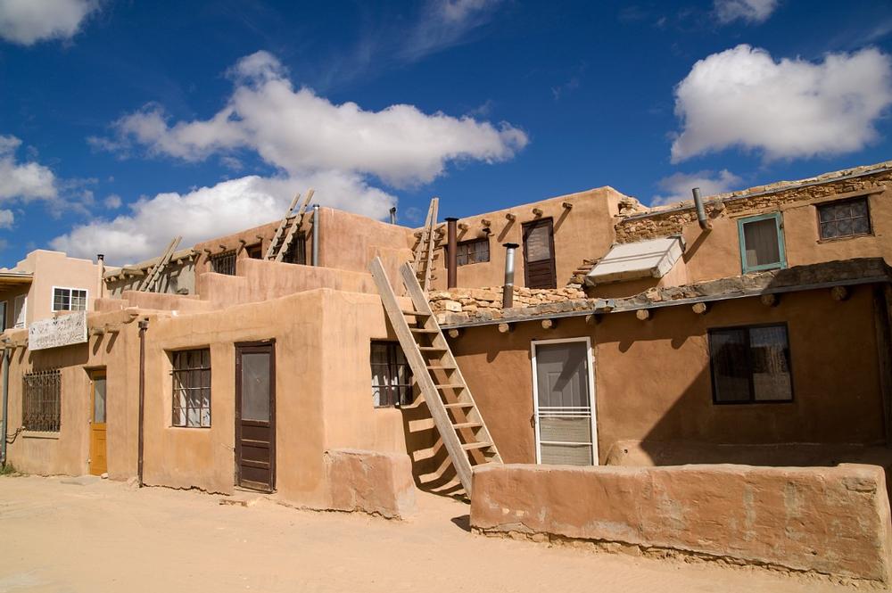 Admire ancient adobe dwellings at Acoma Pueblo