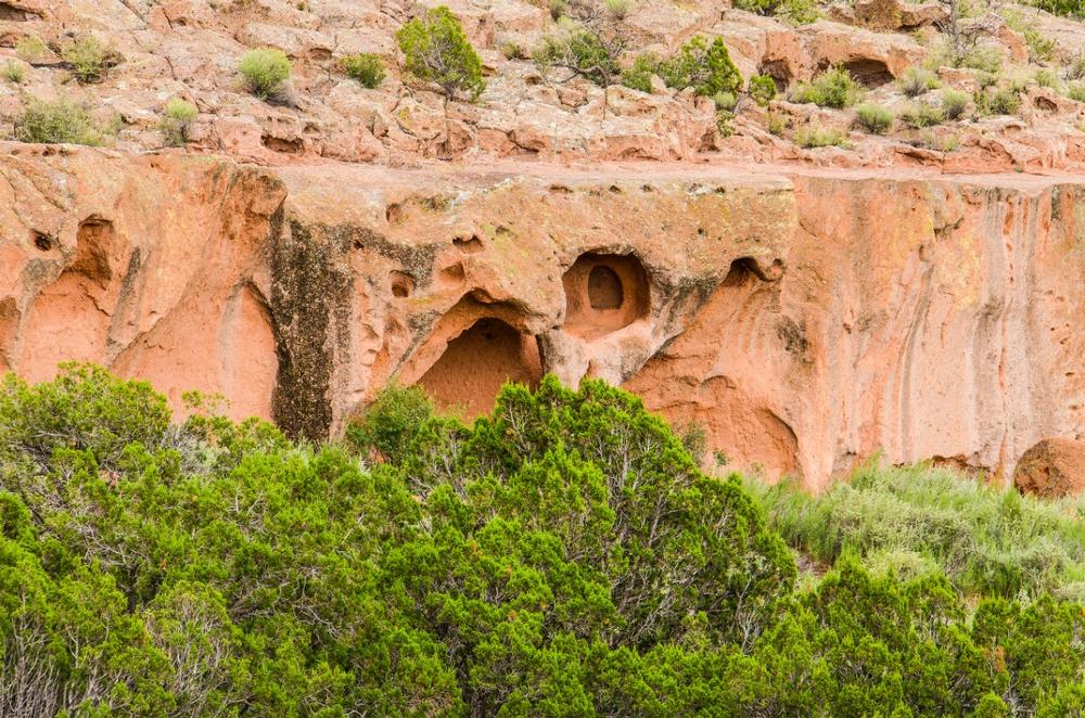 Hike through scenic canyons at Bandelier National Monument