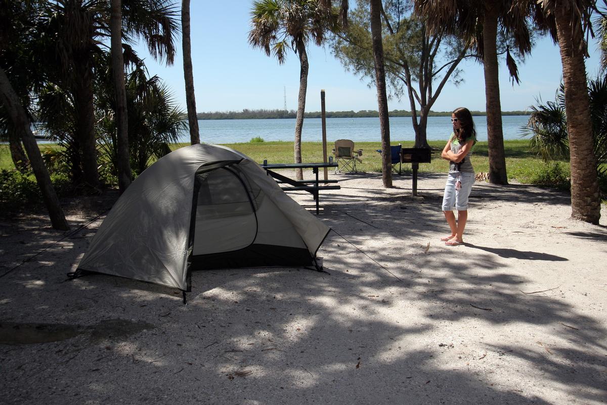 Camping at Fort De Soto Park in Pinellas County