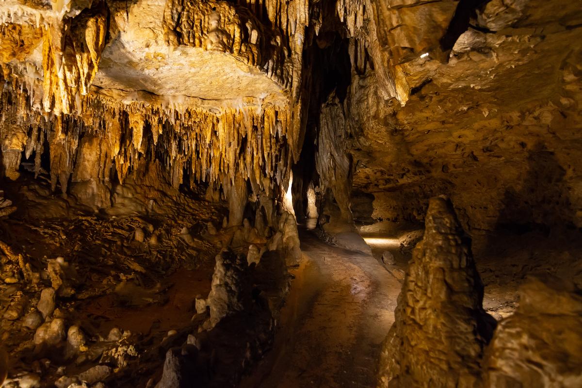 View stunning formations at the Cave of the Mounds