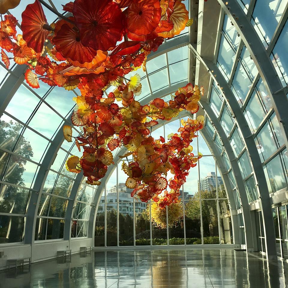 Admire glass art at Chihuly Garden and Glass, Seattle