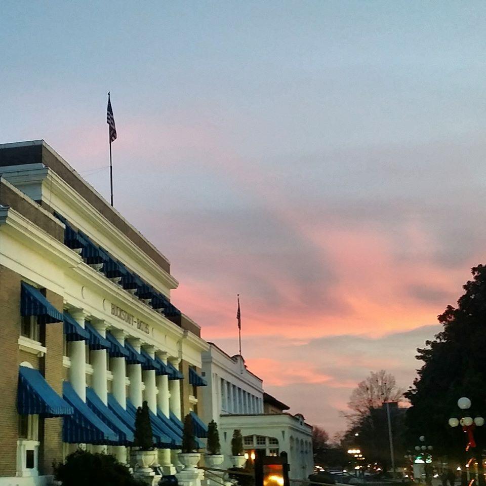 Stroll Scenic Brick Paths Overlooking Bathhouse Row on the Grand Promenade