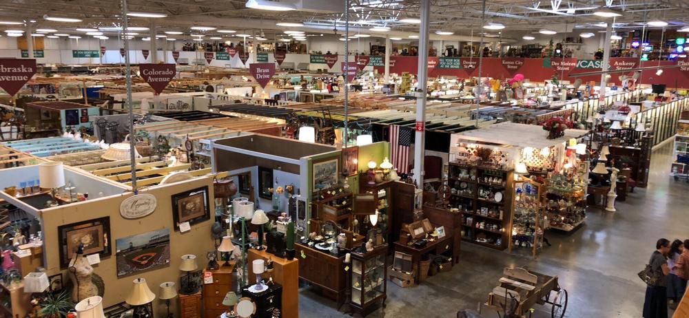 Browse vintage treasures and discover unique finds on a fun shopping trip.