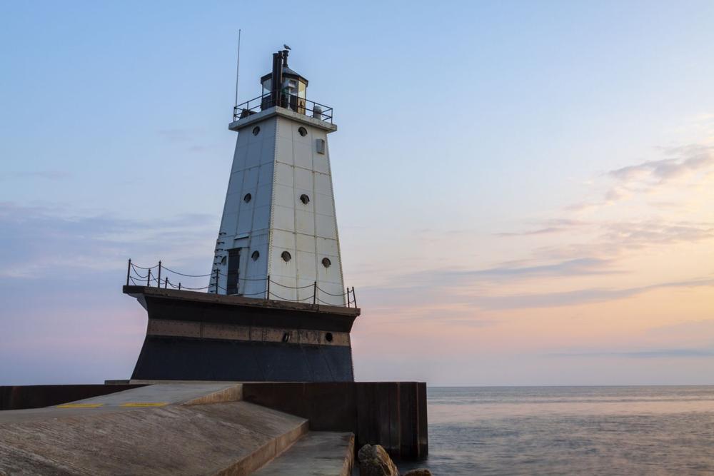 Walk the Pier and Watch the Sunset at Ludington North Breakwater Light