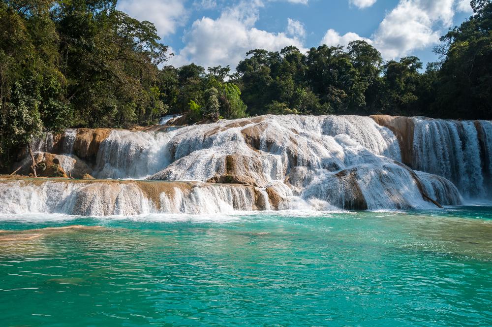 Cool Off at the Vibrant Blue Waters of Cascadas de Agua Azul
