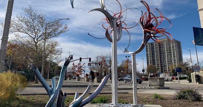 See vibrant murals and explore exciting public art on a quick walk.