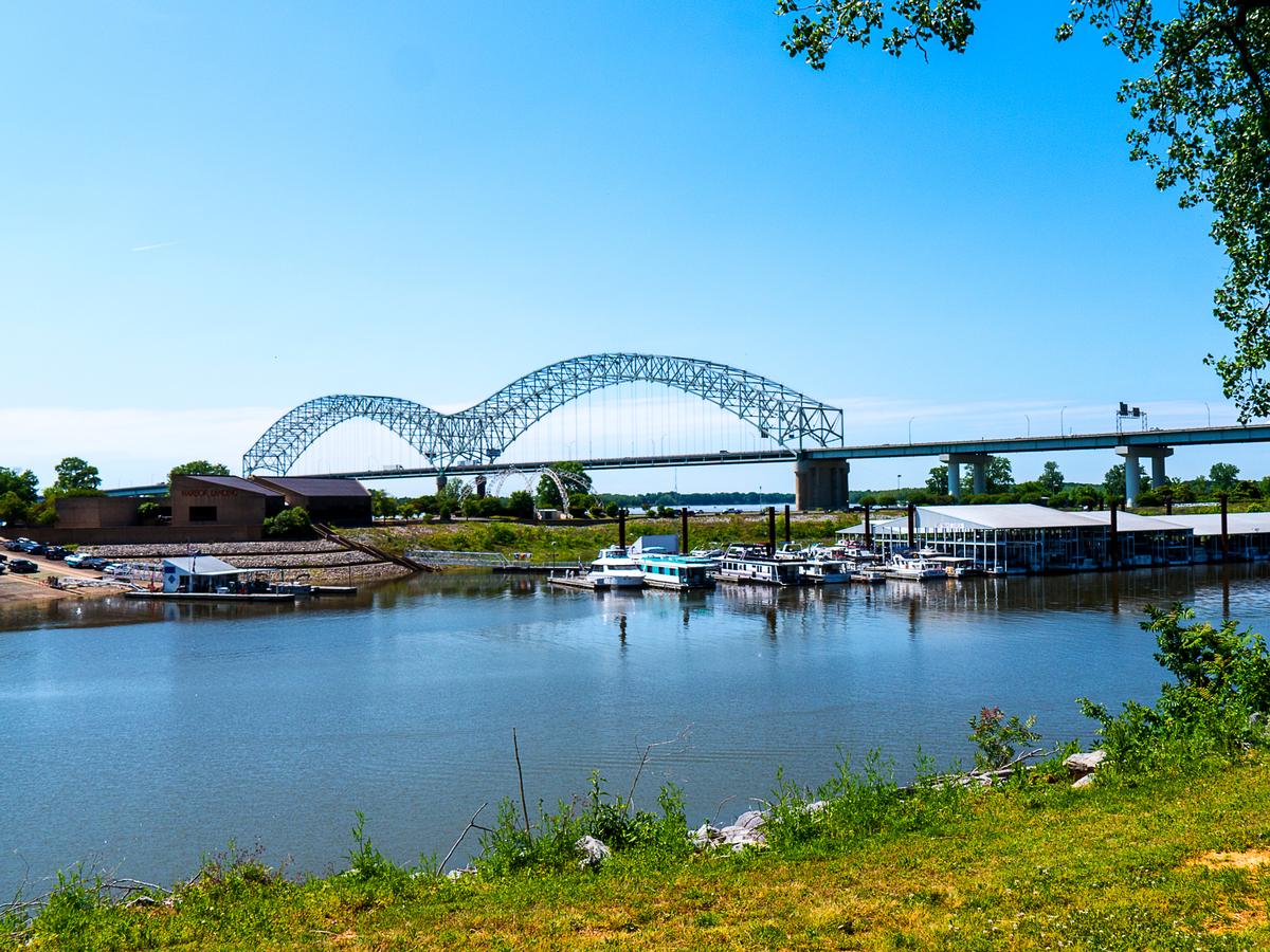 Mississippi River and the Dolly Parton Bridge