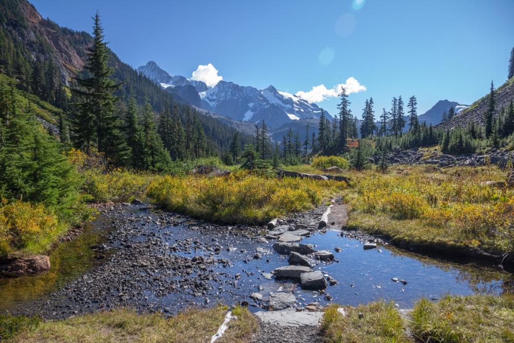 Trek through alpine meadows and see reflective mountain sights on a romantic outing.