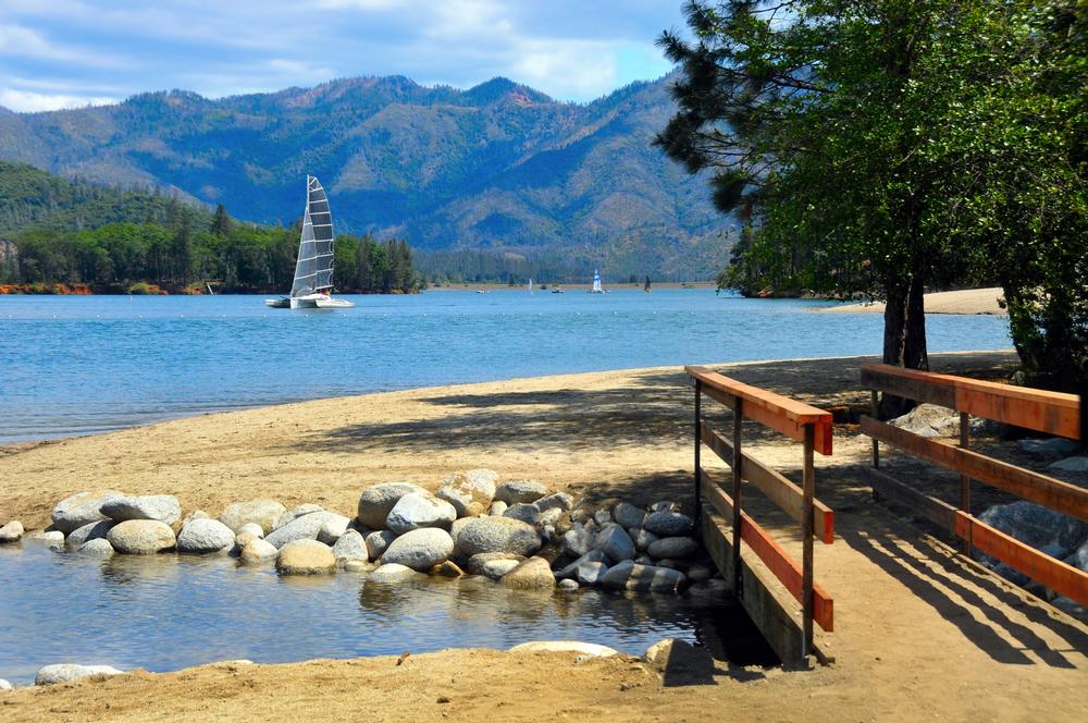 Swim and sunbathe at Whiskeytown Lake