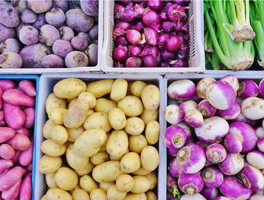 Pick up a fesh snack at Anacortes Farmers Market