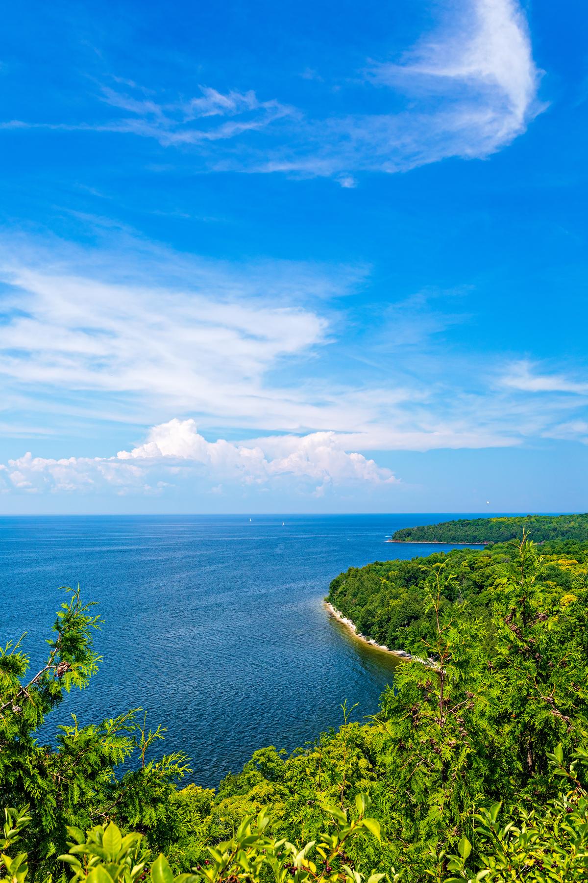 Scenic Overlook of the coast at Peninsula State Park