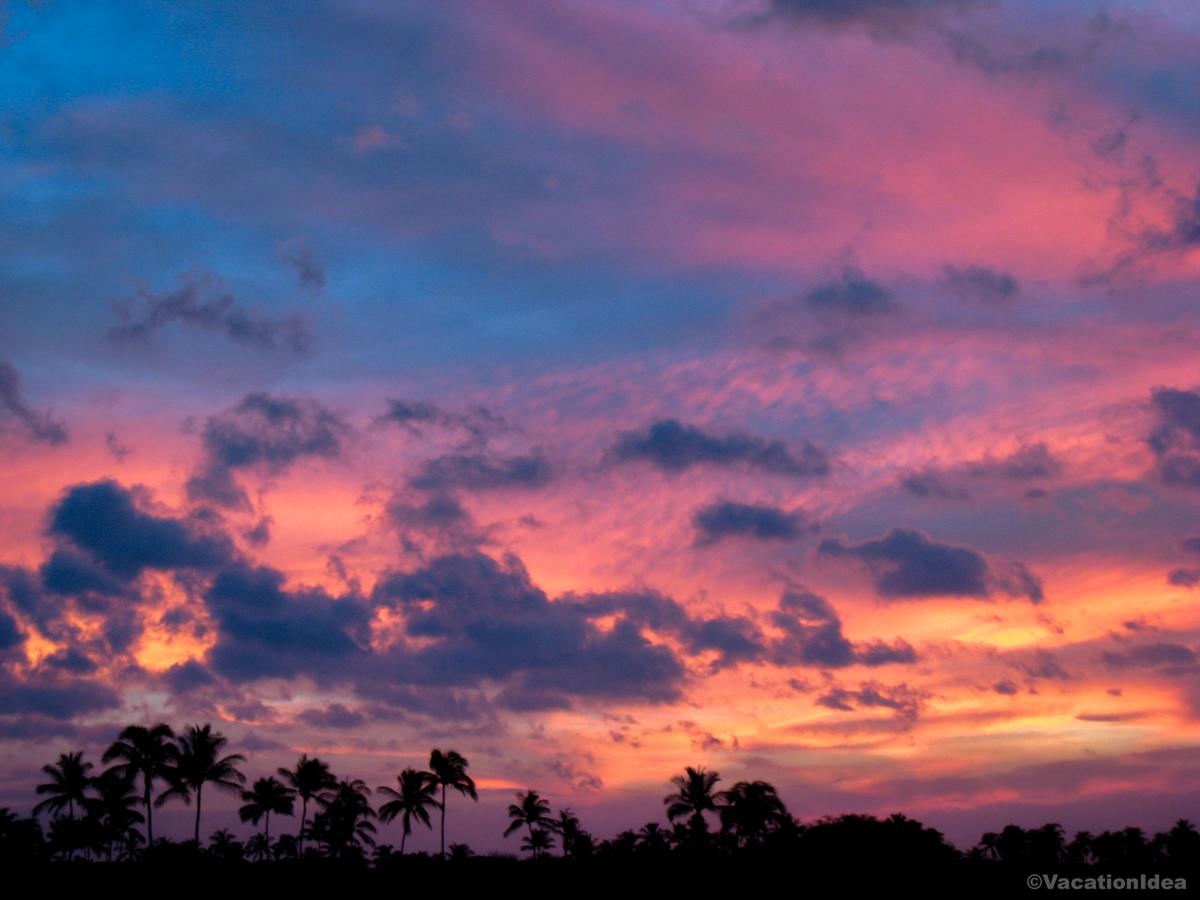 I took this romantic sunset photo in the tropics