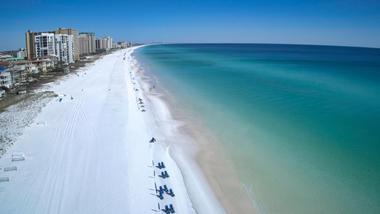 Sunbathe on white sands of Destin Beach