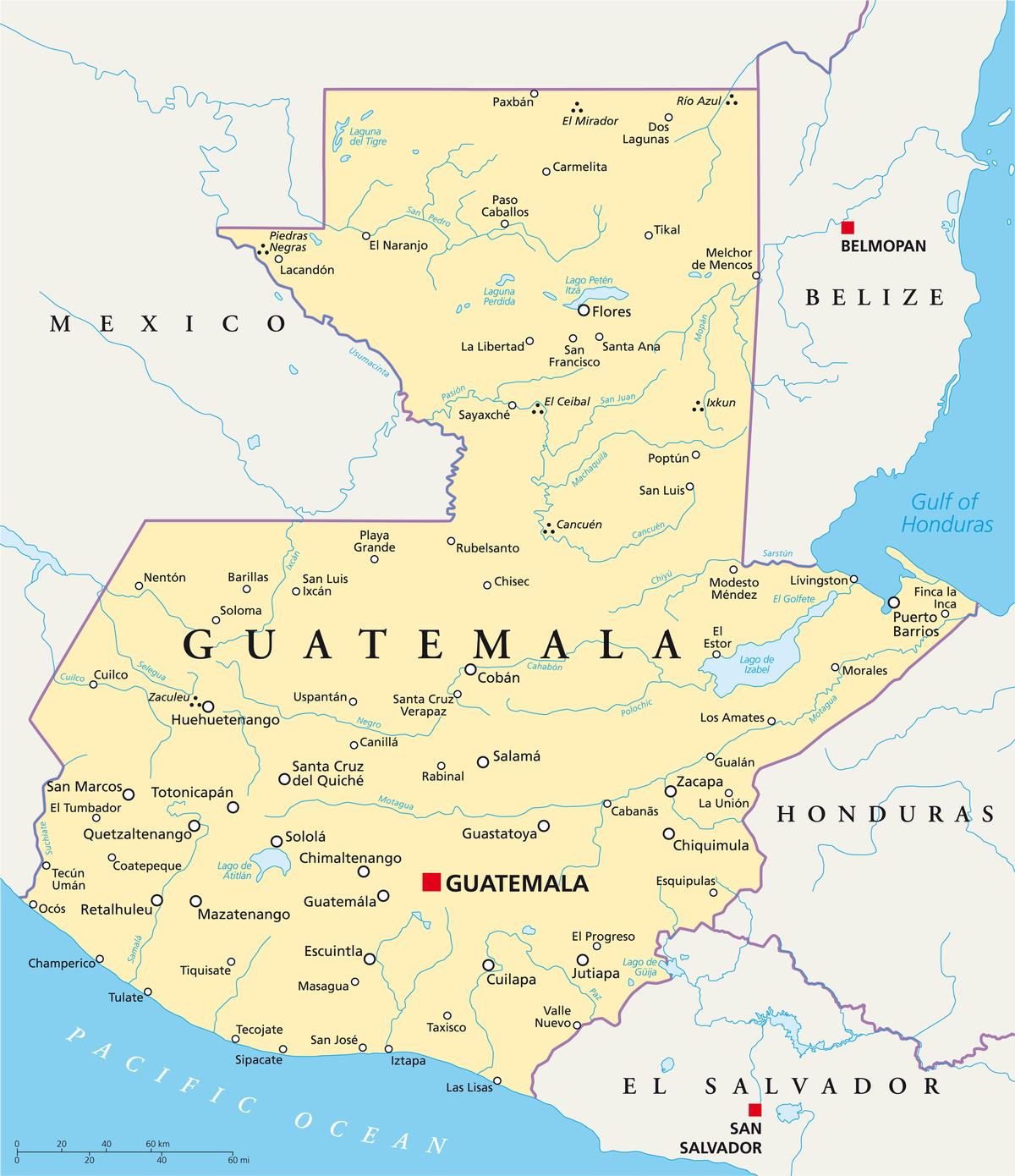 Guatemala Map with Beaches & Conclusion