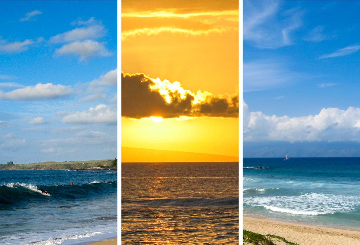 I took these sunset photos on our getaways