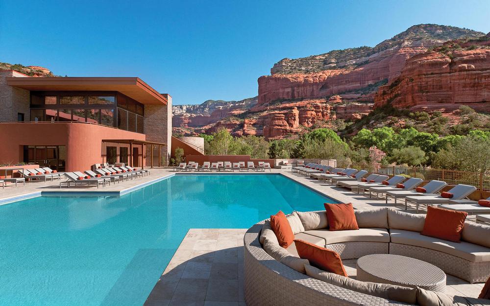 Unwind with spa treatments and admire red rock sights on a relaxing retreat.