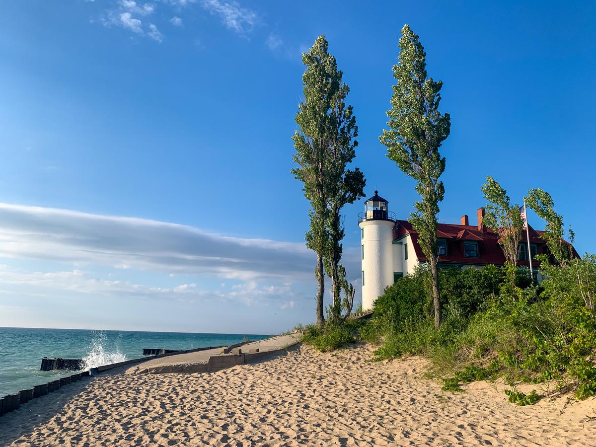 Point Betsie Lighthouse on Lake Michigan, Benzie County