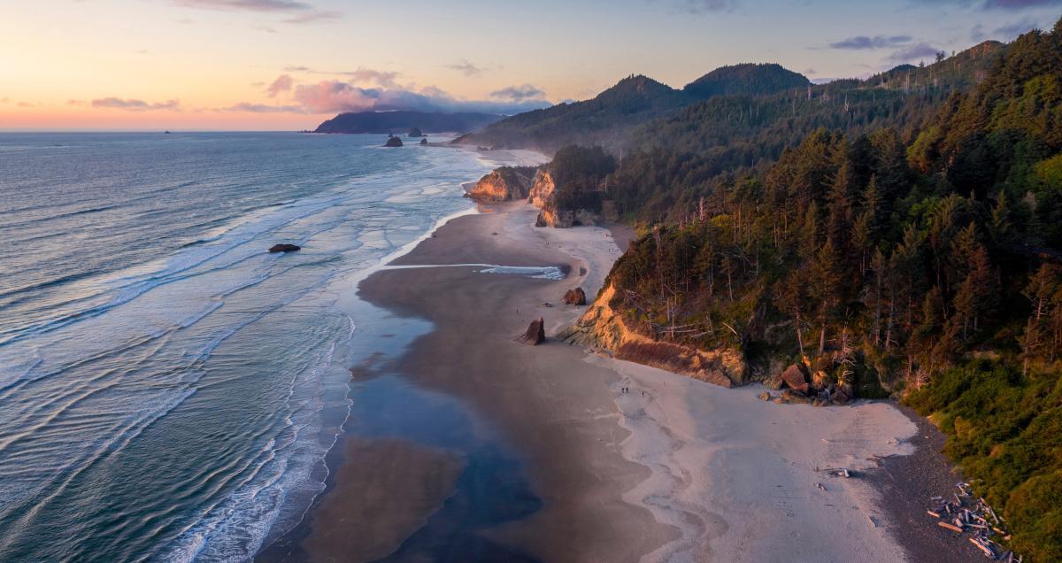 Sunset over the beach