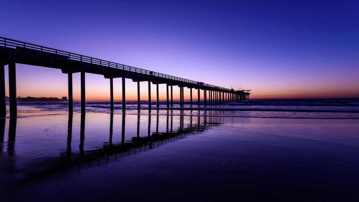 Scripps Pier La Jolla at Magic Hour